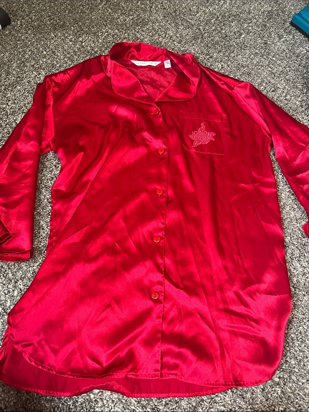 Victoria's Secret Red Satin Pajama nightgown